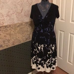 GH Bass black floral dress
